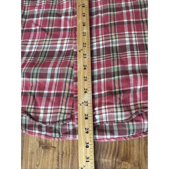 Polo Ralph Lauren Madras Shirt Men's XL Red Plaid Madras Elbow Patch Button‎ Up - Picture 4 of 5